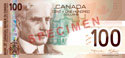 One hundred Canadian dollar banknote