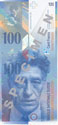 One hundred Swiss franc banknote