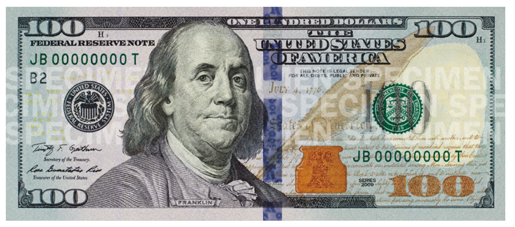 United States One Hundred Dollar Bill Counterfeit Money Detection 2131