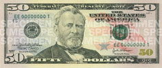 The Redesigned 50 dollar bill obverse