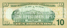 United States ten dollar reverse
