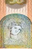 new 50 Euro note Portrait window front 1