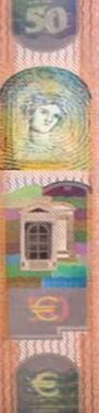 new 50 Euro note Portrait hologram2