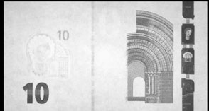 new 10 Euro note Infrared properties