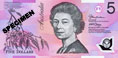 Five Australian dollar banknote