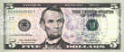 Five United States Dollar banknote