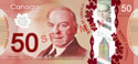 Fifty Canadian dollar polymer banknote