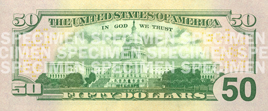 1990 Vintage 50 Dollar Bill