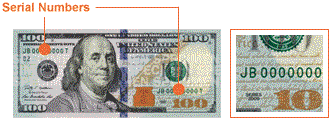 100 US dollar Serial Numbers
