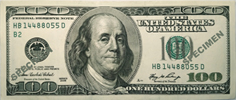 100 US Dollars bill obverse