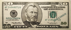 50 US Dollars bill obverse