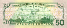 The Redesigned 50 dollar bill reverse