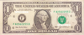 United States one dollar banknote